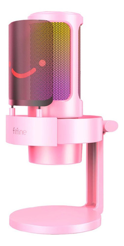 Microfone Ampligame Usb Fifine A8 rosa rosa cor rosa