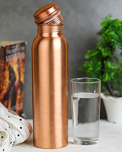Decoasia Botella De Agua De Cobre Puro Premium 1 Lt Extra Gr