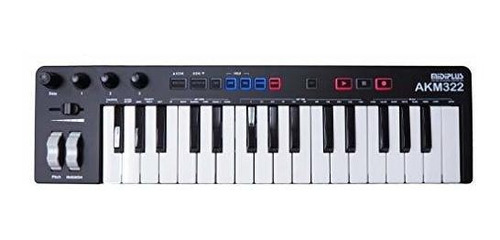 Teclado Controlador Midi Midiplus Akm322 De 32 Teclas Con