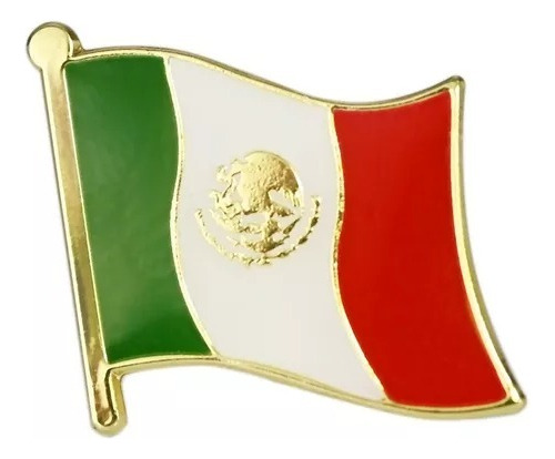 120 Pin Metalico Bandera De Mexico Broche Recuerdo Accesorio