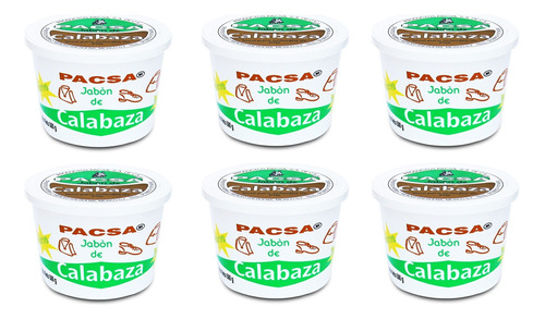 Pack 6 Jabones De Calabaza Pacsa 500 Gr (3 Kg)+ Envío Gratis