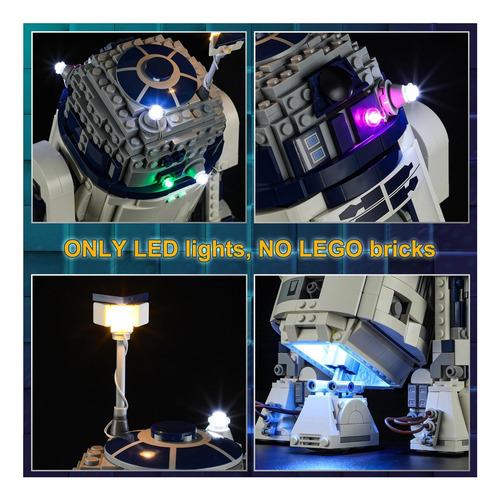 Luz Led Vaodest Para Lego R2-d2, Diseño Y Configuración Con
