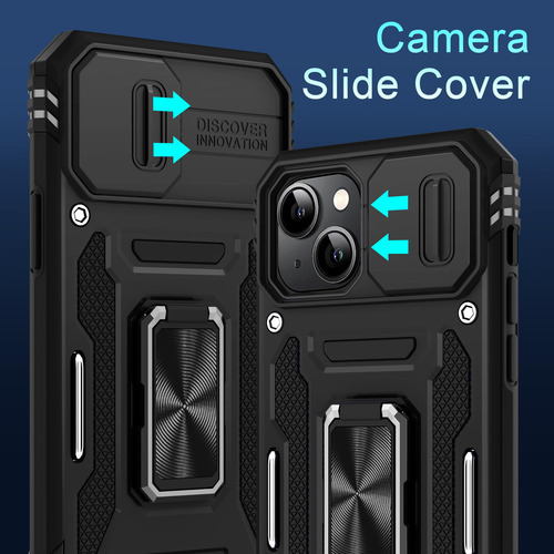 Funda Deerlamn Para iPhone 15 De 6.1 Pulgadas Con Funda De Cámara Deslizante
