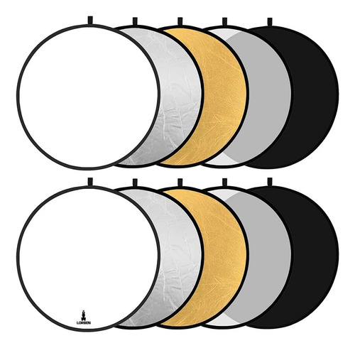 Kit 2x Rebatedor Fotográfico Refletor E Difusor 5x1 Lorben