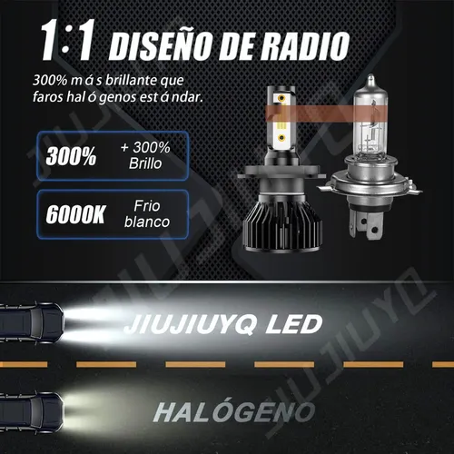 St H4 Blanco Kit Faros Led Luz Alta Y Baja For Ford 16000lm