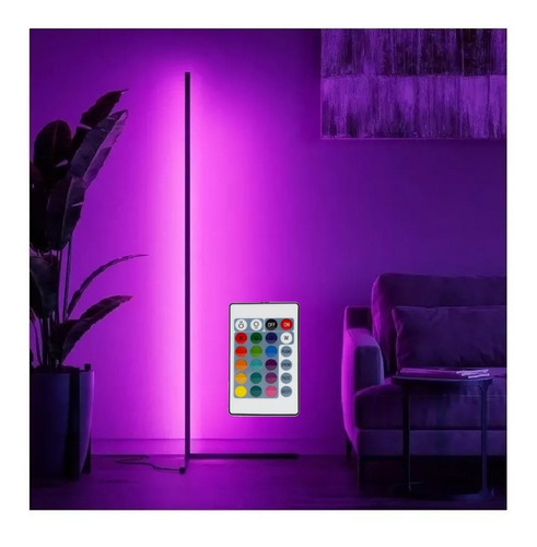 Luz Lampara Pie Esquinero Pixel Led Rgb Deco Minimalista