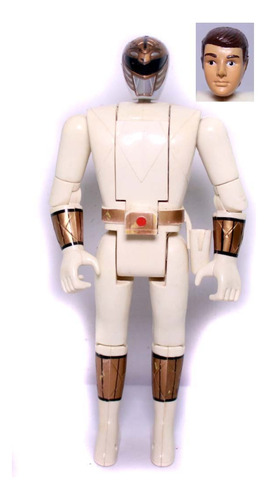 Power Rangers Branco Vira Cabeça Boneco Gigante 25cm Raro (Usado)