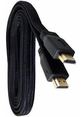 Cabo HDMI 3 Metros Tomate Preto Nylon Áudio Vídeo