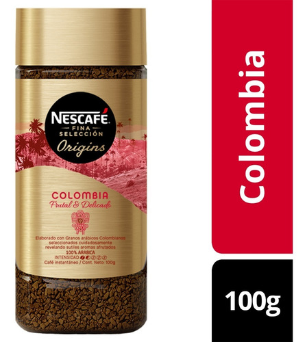 Café Nescafé® Fina Selección Origins Colombia Frasco 100g