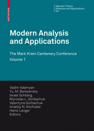 Libro Modern Analysis And Applications : The Mark Krein C...