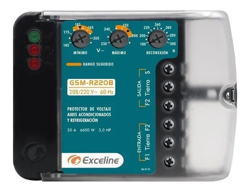 Protector De Voltaje 220v Cable Cable A/a Exceline Gsm-r220b