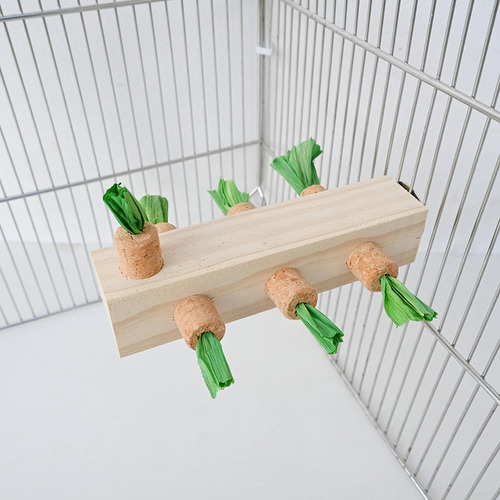 Juguete De Madera Para Masticar Pájaros, Ideal Para