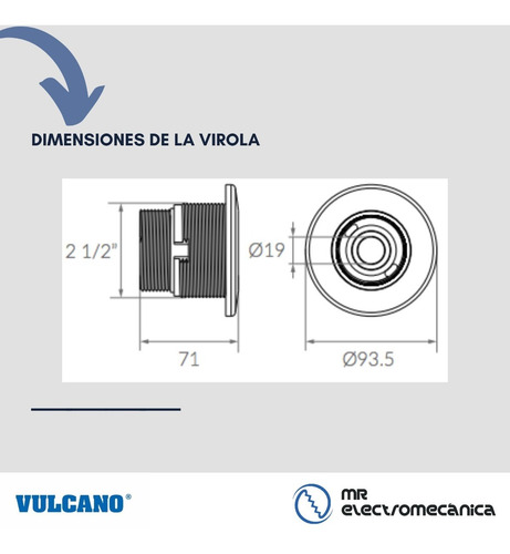 Imagen 7 de 10 de Kit Hormigón Skimmer 38cm + Toma Fondo + 2 Virolas Vulcano