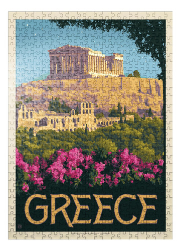 Grecia: The Parthenon, Póster - Rompecabezas De 500 Piezas.