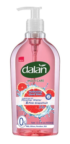 Imagen 2 de 2 de Jabón Líquido Dalan Micelar Pomelo Rojo 12 Unid, 400 Ml