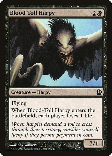 Carta Magic Blood-toll Harpy X4 Unidades Playset Mtg