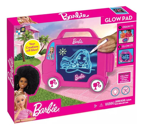 Barbie Pinte E Ilumine Van - Fun F0123-6