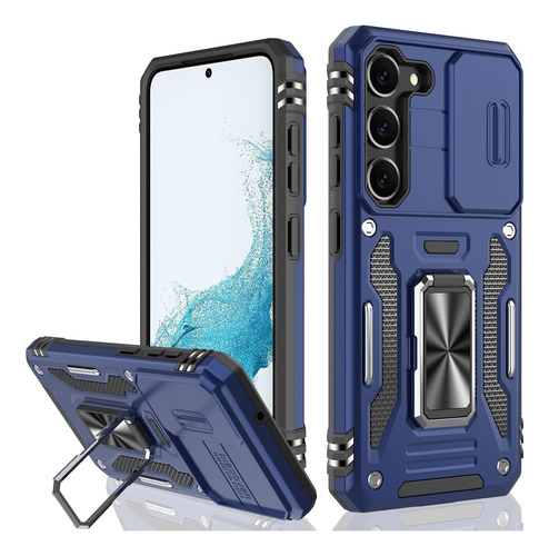 Funda Ikazz Cubre Camara Shockproof Para Galaxy S23 Azul