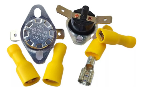 Juego De Termostatos Secadora Para Mabe 125 65 + Conectores
