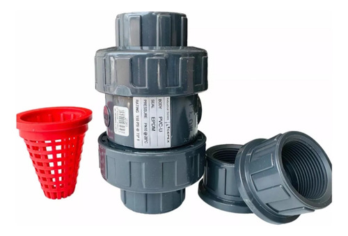 Válvula Check Bola 3/4 Pvc Cédula 80 Cem/rosc Cepex C/cedazo