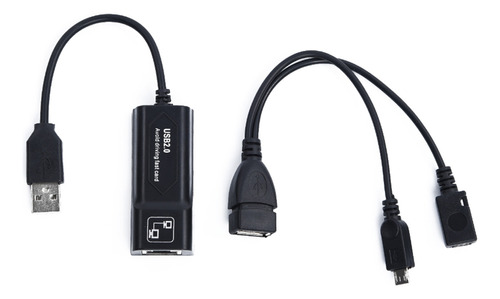 Adaptador Usb 2.0 A Rj45 Con Cable Adaptador Mirco Otg Usb 2