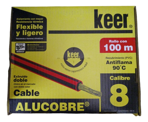 10 M. Cable Thhw Calibre 8 Color Blanco