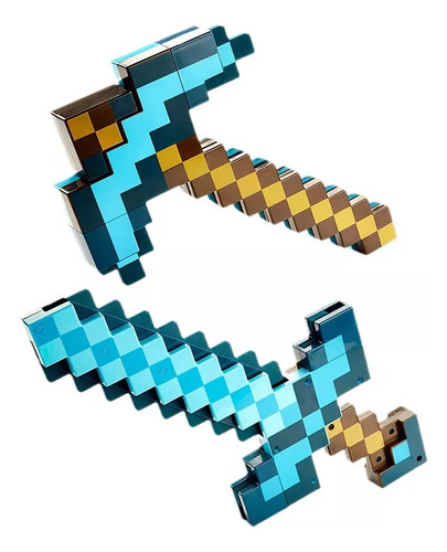 Espada De Espuma Y Pico De Diamante Minecraft Niños Juguetes