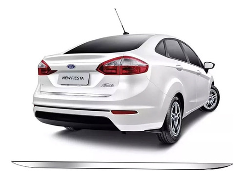 Friso Traseira Porta Malas Cromado Resinado New Fiesta Sedan