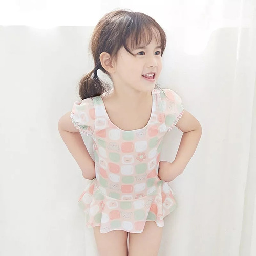 Traje De Baño Niñas Talla 2-12 Traje De Baño Para Niña Lindo