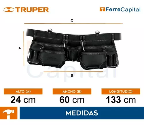 Porta herramientas de carnaza, 15 compartimentos, Expert