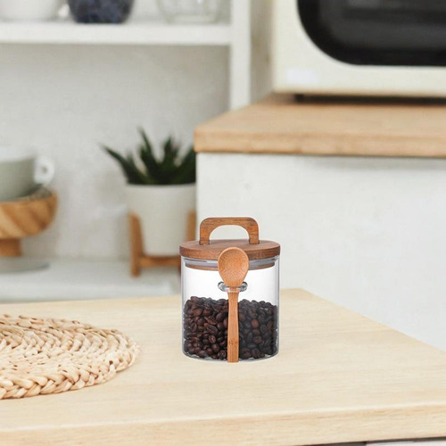 Latas Selladas Con Bote Transparente, Recipiente Y Cuchara