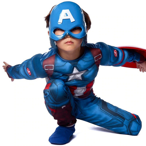Disfraz Tipo Capitán América Niño Sin Escudo Envío Gratis