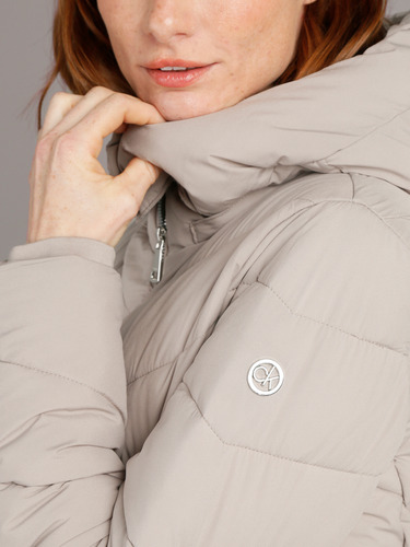 Parka Strech Packable Gris Calvin Klein