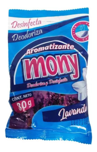 Pastilla Wc Desodorante Y Desinfectante Baño Mony 80gr 50 Pz