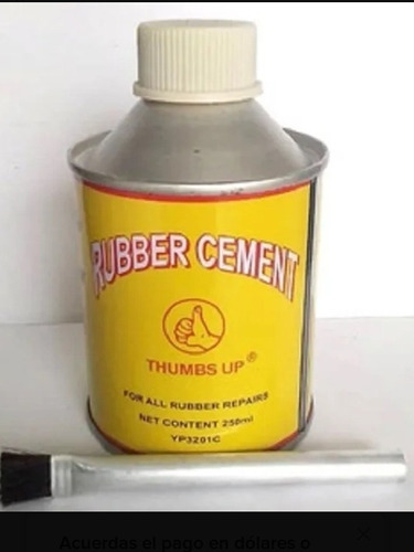 Pega Para Parchos Rubber Cement 250ml Cauchera Caucho