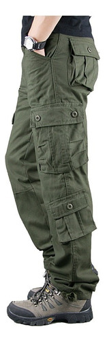 Pantalones Táctico Hombres Cargo Casual Multibolsillos