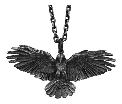 The Crow - Collar Cuervo Alas Gotico Medieval Volando 02