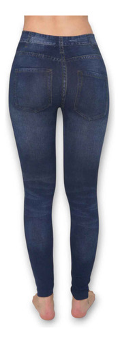 Legging Afelpado Estilo Mezclilla Mujer Oscar Hackman Ink003