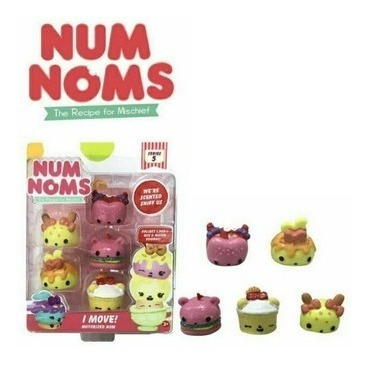 Muñecos Num Noms Set 5 Unidades Juguetes Perfumados 