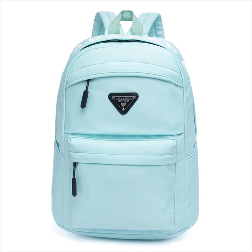 Mochila Escolar Cavalera Notebook Casual Juvenil Resistente Cor Azul-celeste Desenho Do Tecido Liso