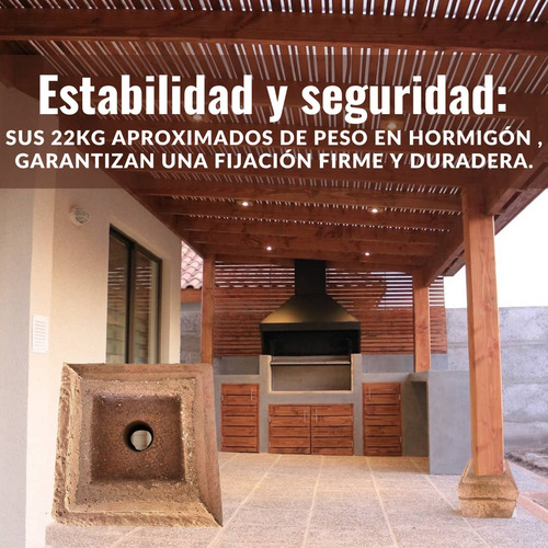Base Para Pilar Madera Cobertizo Anclaje De Cemento 5x5 PuLG