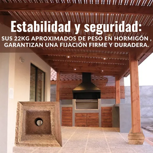 Base Para Pilar Madera Cobertizo Anclaje De Cemento 5x5 PuLG