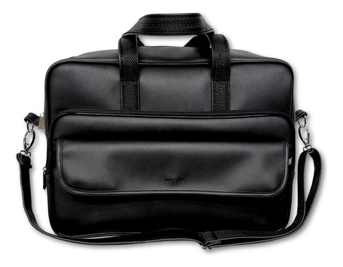Pasta Executiva Bolsa Ombro Executiva Notebook Maleta Social Cor Preto Desenho Do Tecido Lisa