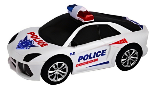 Carrinho Infantil Bate E Volta Policia Com Luz E Som