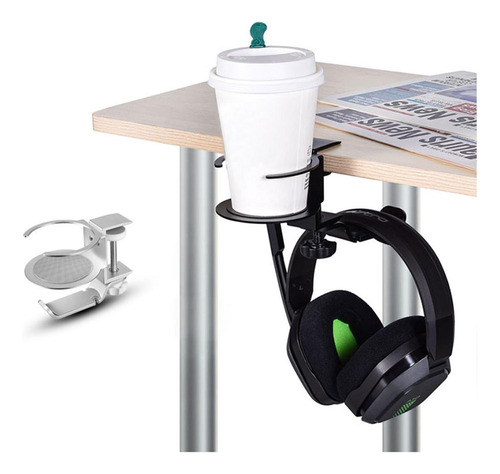 Soporte Para Auriculares Portavasos Debajo Del Escritorio