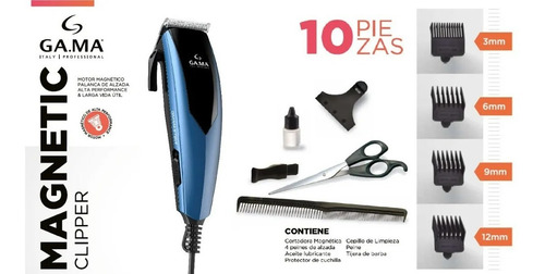 Imagen 3 de 10 de Cortadora Profesional Gama Corta Pelo Patillas Barba Nuca