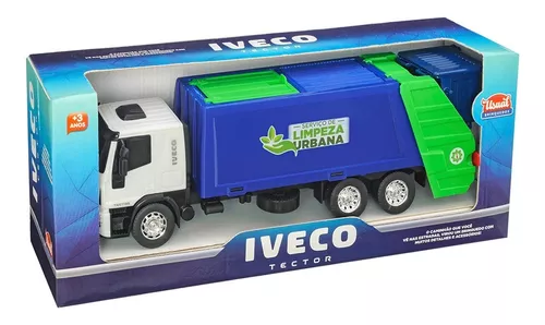 Brinquedo Caminhão Baú Hi Way Iveco Azul