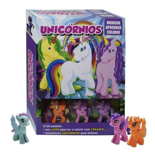 Livro Brincar Aprender Colorir Caixa - Unicornios