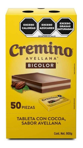Chocolates Creminos Bicolor Nutresa Sabor Avellana 50 Piezas