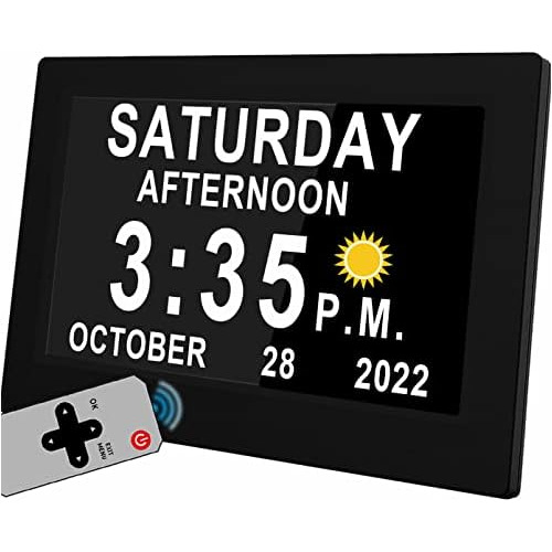 Reloj Digital 19 Alarmas, Auto Dst E Iconos De Sol Y Lu...